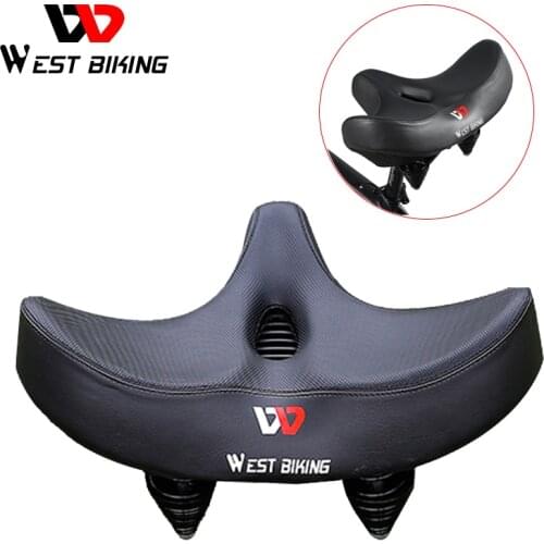 WEST BIKING Ergonomic Soft Bicycle Saddle Widen Thicken Cushion Comfortable Breathable Cycling Seat MTB Saddle Bike Accessories