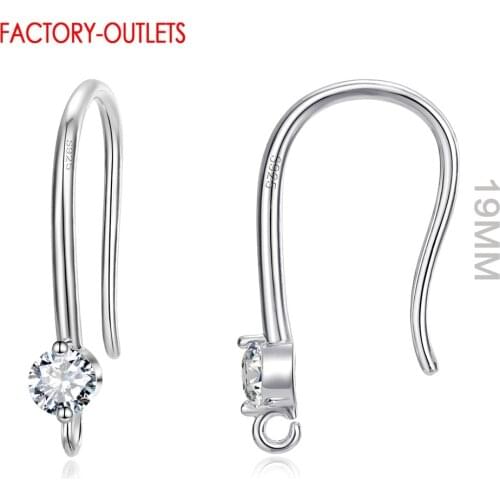 Minimalist Earrings Components For Women DIY Authentic 925 Sterling Silver Earrings Findings For Girls DIY Jewelry