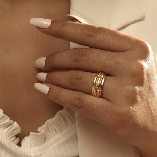 MANGOSKY 925 Silver Fashion Ring For Women Adjustable Size