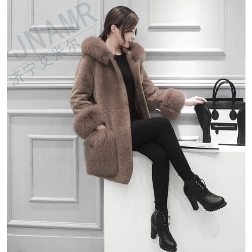 Faux Coat Women Winter Korean Long Fluffy Fake Fur Jacket Fashion Shaggy Womens Jackets Manteau Femme Hiver KJ020