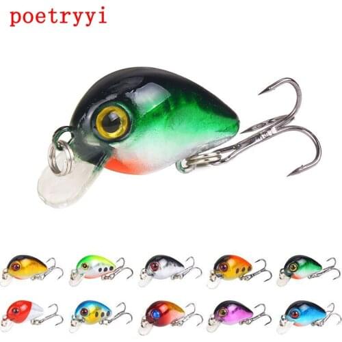 1pc 3cm 1.6g Crazy Wobblers Mini Topwater Crankbait Artificial Japan Hard Bait Pesca Floating Fishing Lures bass Pesca 30