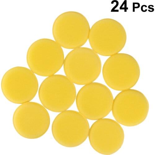 24PCS/Set Car Waxing Pad Sponges High Quality Washable Cleaning Pad Buffing Polishing Sponge Pad For Ceramic Vehicle Indoor