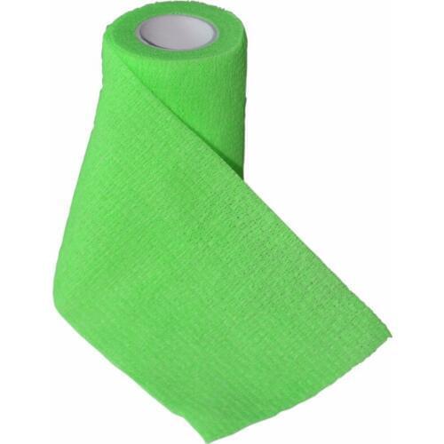 24Pcs/Lot 7.5cm x 4.5m Fluorescent Nonwoven Bandage Self Adhesive Bandage Elastic Sport Wound Tape For First Aid Use Color Green