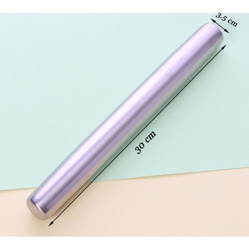 30cm Stainless Rolling Pin Non Stick Baking Roller Dough Pastry Pizza Pasta Maker Home Bakery Baking Gadgets Kitchenware