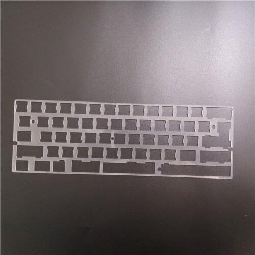 60% PC plate for DZ60 RGB PCB mechanical keyboard plate poly carbonate Poker layout 61 keys