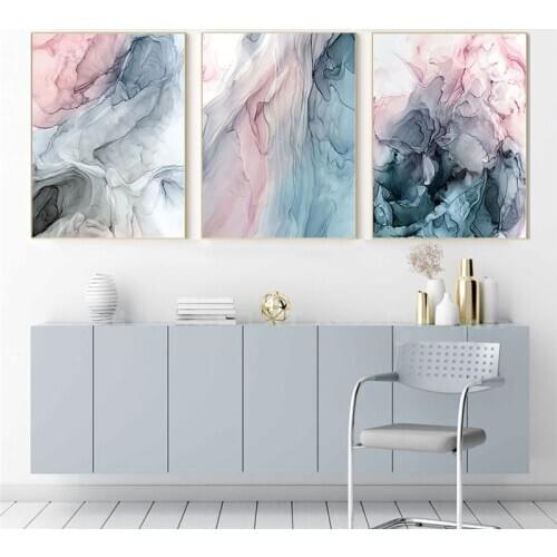 Modern Abstract Watercolor Wall Art Abstract Poster Nordic Canvas Painting Contemporary Art Decoration Picture Living Room Decor