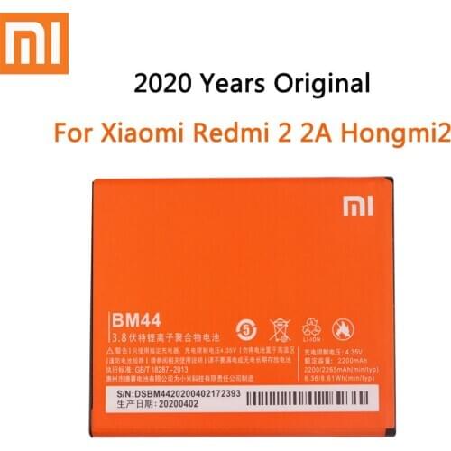2020 years 2200mAh BM44 Xiaomi Battery Rechargeable Polymer Lipo Smart Phone Batteries for Xiaomi Redmi 2 2A Hongmi2 Batteries