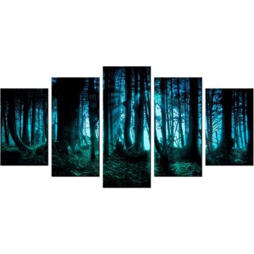 Diamond painting Tree Forest In Foggy diamond embroidery 5 Panel 5D rhinestone mosaic diamond inlaid landscape pattern decor I30