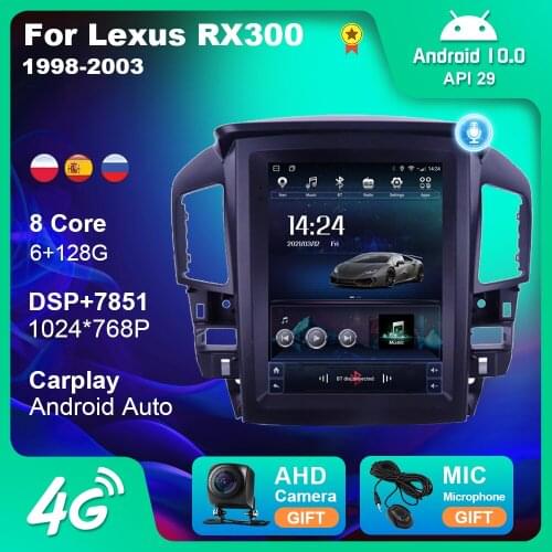 For Lexus RX300 RX330 Toyota Harrier 1998 1997-2003 Vertical Screen Tesla Style Car Radio 9.7 Inch Autoradio Multimedia Player