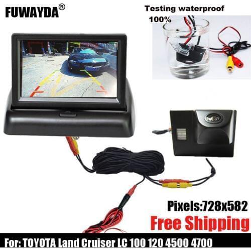 Free shipping SONY CCD Chip Car Rear View Mirror Image With Guide Line CAMERA for TOYOTA Land Cruiser LC 100 120 4500 4700