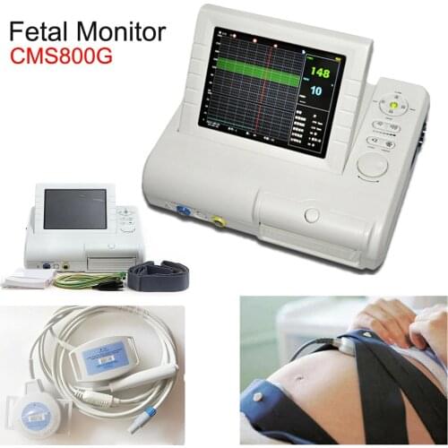 CMS800G Fetal Monitor Ultrasound Monitor 24H Recorder Prenatal Heart Rate Doppler Monitor Movement FHR TOCO FMOV Single Probe