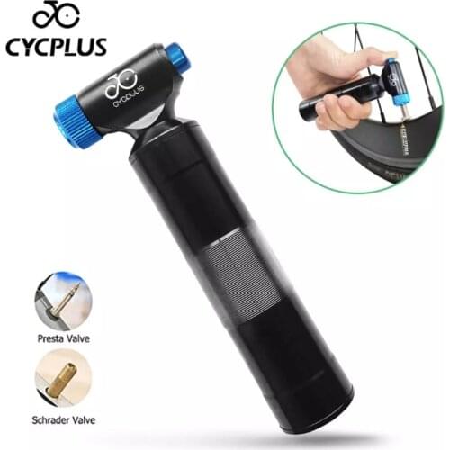 CYCPLUS co2 Cartridge Bicycle Air Infator cylinder co2 Bike Schrader Presta Adapter Tube Mini Hand Bicycle Pumps Cycling