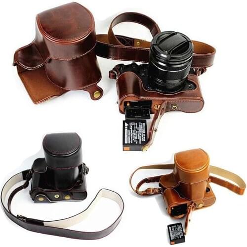 Black/Brown/Coffe Digital Camera Leather Case Cover for Fujifilm XT1 Fuji X-T1 Camera Case Charging Directly