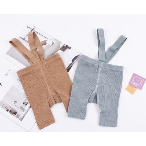 Cute Baby Shorty Tights Summer Baby Clothes For Boys Girls Solid Color Elastic Infant Suspender Shorts Tights Kids Pantyhose