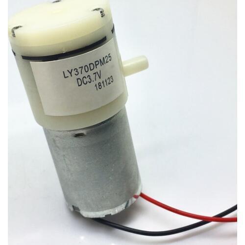 Miniature Vacuum Pump DC 3.7V 270 mA Diaphragm Pump 370 Suction Pump with Special Air Outlet, No-load Flow 2.0LPM