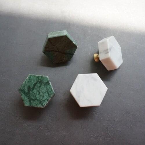 Marble Brass Drawer Cabinet Furniture Knob Stone Green White Kitchen Cupboard Wardrobe Nordic Instagram Luxury Door Pull Handle