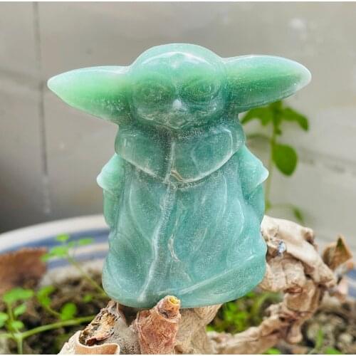 Natural Carved Cartoon Figure Pocket Reiki Chakra Healing Crystal Stones Statue
