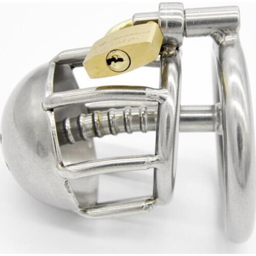 New Chastity Cage with Catheter Male Chastity Cock Cage Penis Ring Urethral Wall Bondage Sex Toys for Men Penis Device G125