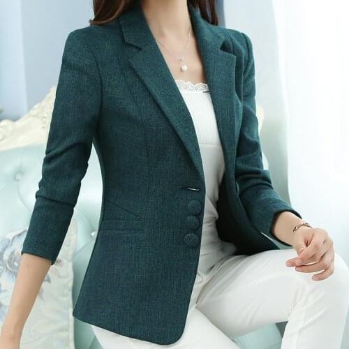 New High Quality Autumn Spring Womens Blazer Elegant Fashion Lady Blazers Coat Suits Female Big S M L 5XL Code Jacket Suit