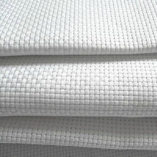 Oneroom FREE Shipping Top Quality 14ST 14CT cross stitch canvas white color any size, 100cmx150cm, with lockstitching