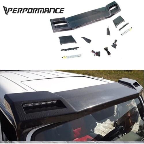 W463 front spoiler for G500 G63 G65 G800 w463 front spoiler for G-Wagon with LED carbon fiber&ABS material 1990-2017