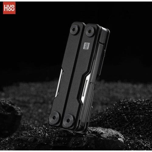 HUOHOU Portable Multi-function Folding Knife Scissors Corrosion Multi-tool Survival Keychain Mini Outdoor Supplies Camping Tools