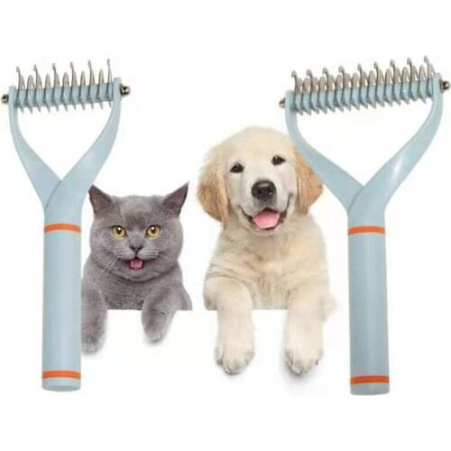 Cat Dog Comb Hair Removal Grooming Shedding Tools Fur Trimming Dematting Brush Household Portable Pet Dog Cleaning Supplies