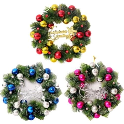 Christmas Wreath Artificial Artificial Pinecone Front Door Wall Decoration Simulation Fake Flower Door Hanging Wreath For Home