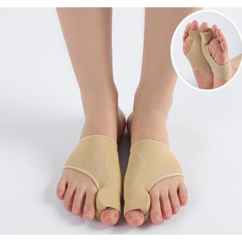 2Pcs Big Toe Two Hole Thumb Valgus Toe Separator Silicone Gel Foot Fingers Protector Corrector Pedicure Foot Care Tool