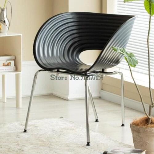 Nordic Home Backrest Dining Chair Net Red Ins Negotiation Chair Retro Vintage Designer Shell Chair Casual Chair