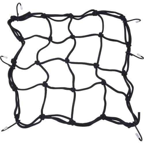 Motorcycle Packing Carrier Web Cargo Hold Down Net 30 x 30cm Bungee Black