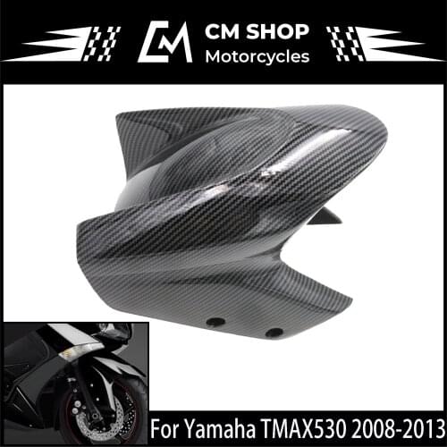 High Quality For YAMAHA Black Carbon Fiber Front Fender TMAX530 2008-2013 Motorcycle Accessories Strong Deflector Fairing