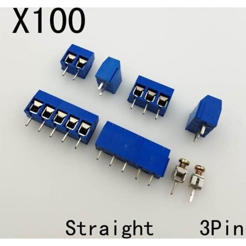Factory sell 100pcs 3pin PCB Screw Teminal Block 306-5.0-3P DG306/KF306/WJ306/MG306/LZ306-5.0mm 5.0mm pitch terminal block