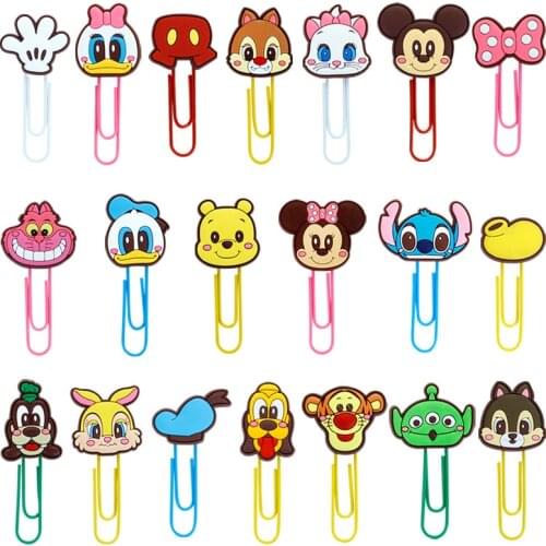 1pcs Movie Disney Figure Bookmarks for Book Paper Clips for School Teacher Page Holder Stationery Office Supply kids Xmas Gifts