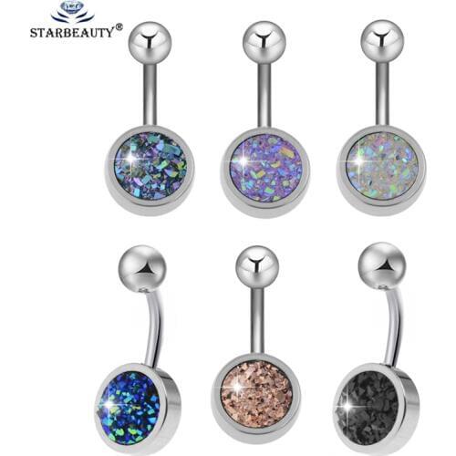 1Pc Fake Opal Bar Ball Belly Piercing Navel Piercing Navel Earring Gold Belly Piercing Sex Body Jewelry Pircing