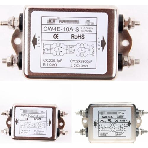 1PCS AC Power Line EMI Filter AC 115/250V, 50/60Hz General Purpose Single Phase