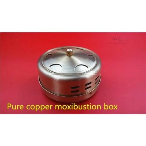 100% Pure copper moxibustion box moxa cone portable moxa roll box Moxibustion Box body Warm Device Moxa sticks belt Wear clothes
