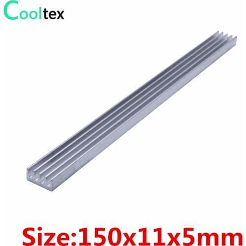 100pcs/lot) 150x11x5mm Aluminum heatsink cooler cooling for LED RAM heat dissipation