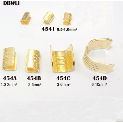 100pcs/lot DJ454A/B/C/D /T U-shaped terminal tab cold inserts connectors / terminal connector cable / wire cable lug,1-10mm2