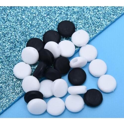 100pcs Flat Adjustment Buckle Beads Silica Gel Bottons For Mask Elastic Cord Stopper Rope Lock DIY Strap Cord End 15mm