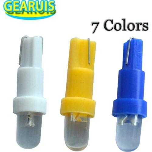 1000pcs/lot T5 37 58 70 73 74 1 LED Car convex indicator light Wedge Base for Dashboard Gauge bulb