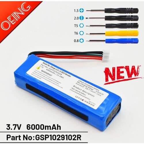 2021 NEW 1PCS 3000/6000mAh battery gsp1029102r for JBL charge 2 + / charge 2 plus backup speaker battery