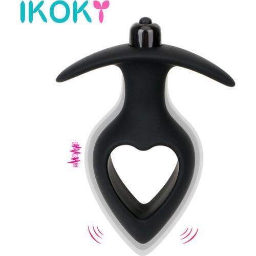 IKOKY Anal Vibrator Heart Shaped Anal Plug Sex Toys For Men Woman Anal Stimulation Adult Product Butt Plug Female Masturbation