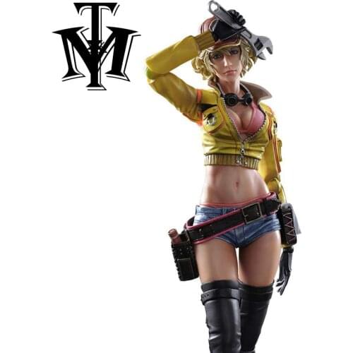 Anime FF XV Machinist Cindy Aurum Sexy Action Figure Playarts Kai Toy Collection Model Play Arts FF15 Retail Box PVC Movie & TV