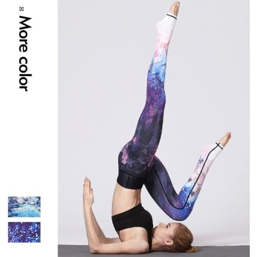 New Sexy Girl Pencil Pant The Starry Sky Gradient 3D Printed Elastic Slim Fitness Workout Push Up Women High Waist Leggings