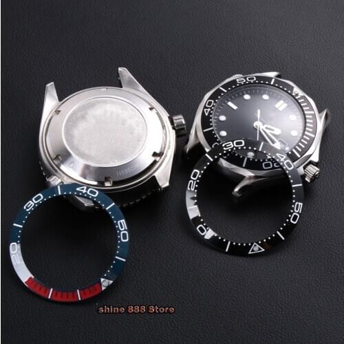 38mm Ceramic Watch Bezel Insert For O-mega Sea Master 007 Watch Face Watches Accessories For 40mm Mens Automatic Watches