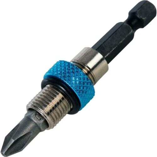 1/4 Inch Drill Bit Holder With Adjustable Screw Depth, Magnetic Screwdriver, Drywall Hex Drill Bit, Detachable Connecting Rod