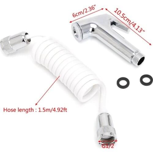 DHL 50sets High-quality Handheld Portable Bidet Toilet Shattaf Sprayer Bathroom Bidet Shower Head Nozzle with Shower Hose