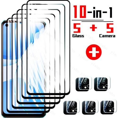 For OPPO A53 5G Full Tempered Glass for OPPO A53S Camera glass For OPPO A53S 5G A94 A93 A74 A73 A72 A15 Screen Protector Film