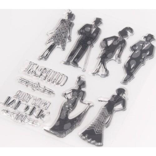 Gentleman and Lady Clear Stamps New 2021 Rubber Silicone Seal for DIY Scrapbooking Card Making Album Decoration Crafts